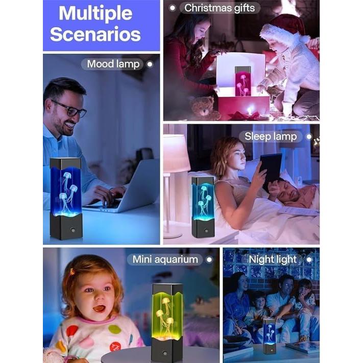 Lámpara de Medusa Gusweet LED 7 Colores Luz Nocturna