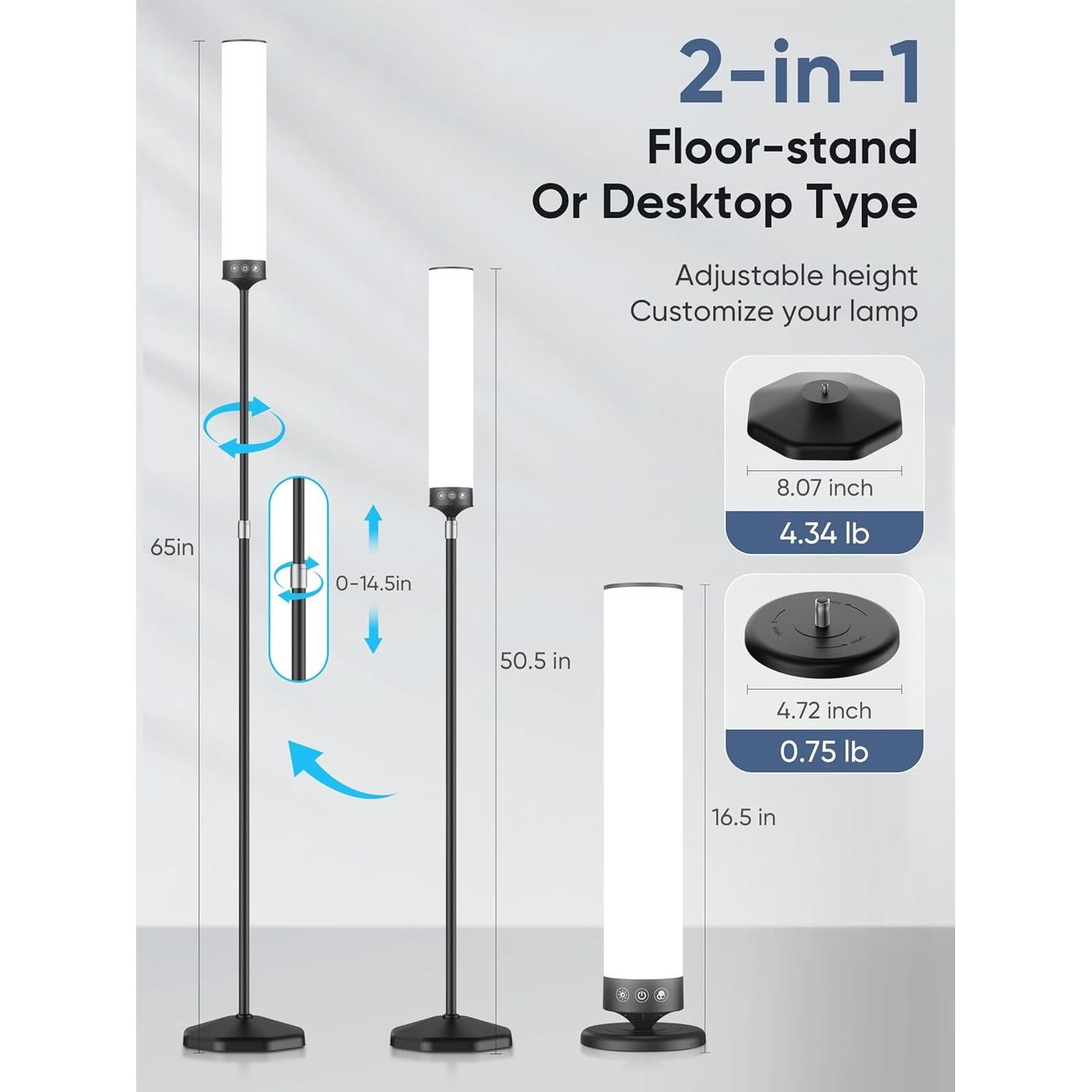 Lámpara de Terapia de Luz 24W OYADISIIOP con Control Remoto