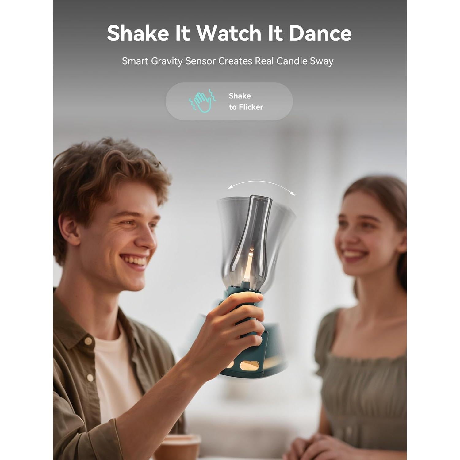 Lámpara de Mesa Recargable Tubicen Verde 10 Niveles T140004