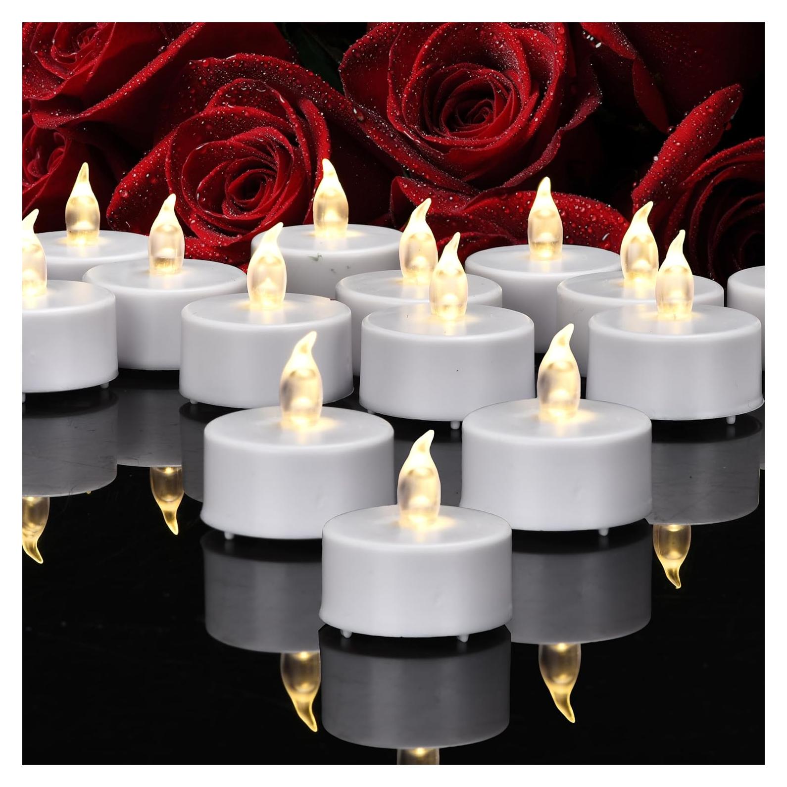 Velas LED Sin Llama PILLOBOX 24 Pack Blanco Cálido Decorativas