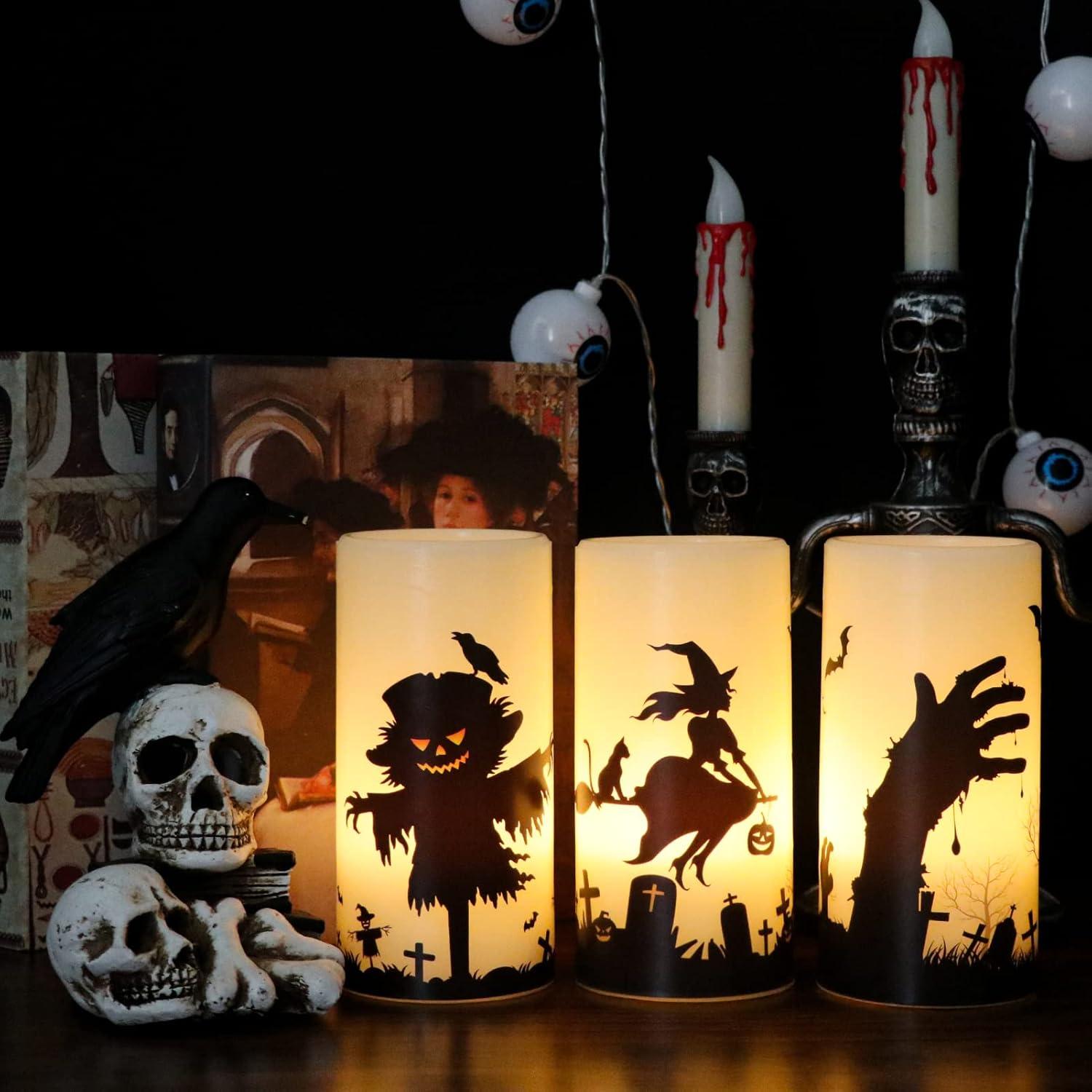Velas LED Sin Llama DRomance Halloween con Control Remoto 15.2 cm