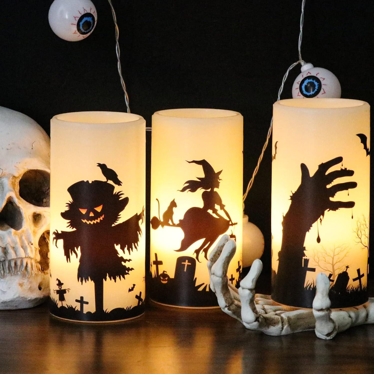 Velas LED Sin Llama DRomance Halloween con Control Remoto 15.2 cm