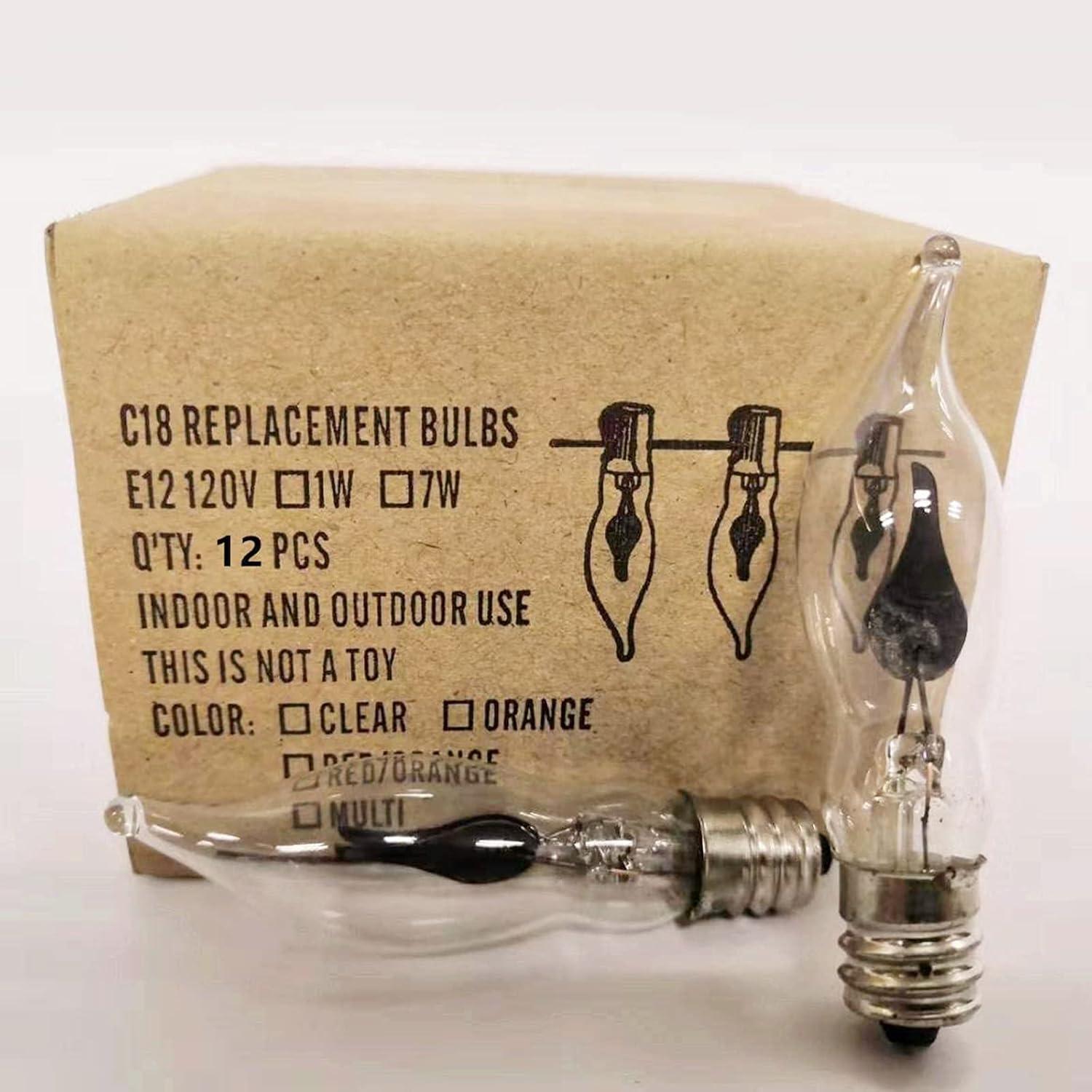 Bombillas de Llama Parpadeante Sunsgne E12, 12 Unidades, 1W