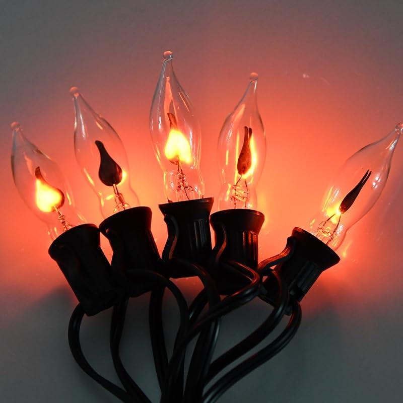 Bombillas de Llama Parpadeante Sunsgne E12, 12 Unidades, 1W