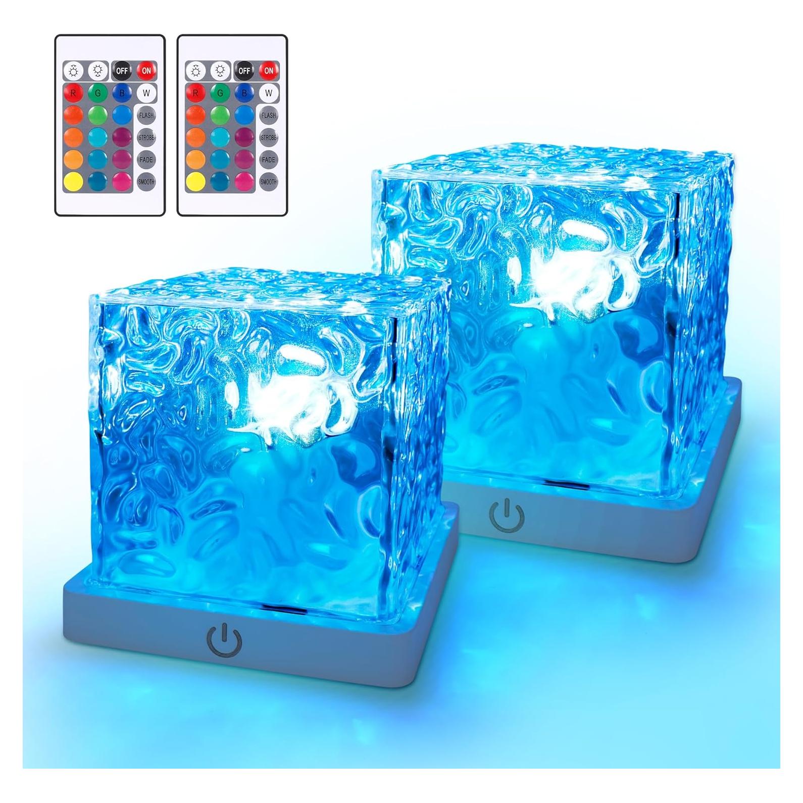 Paquete de 2 luces de ducha recargables Bgmonster 16 colores