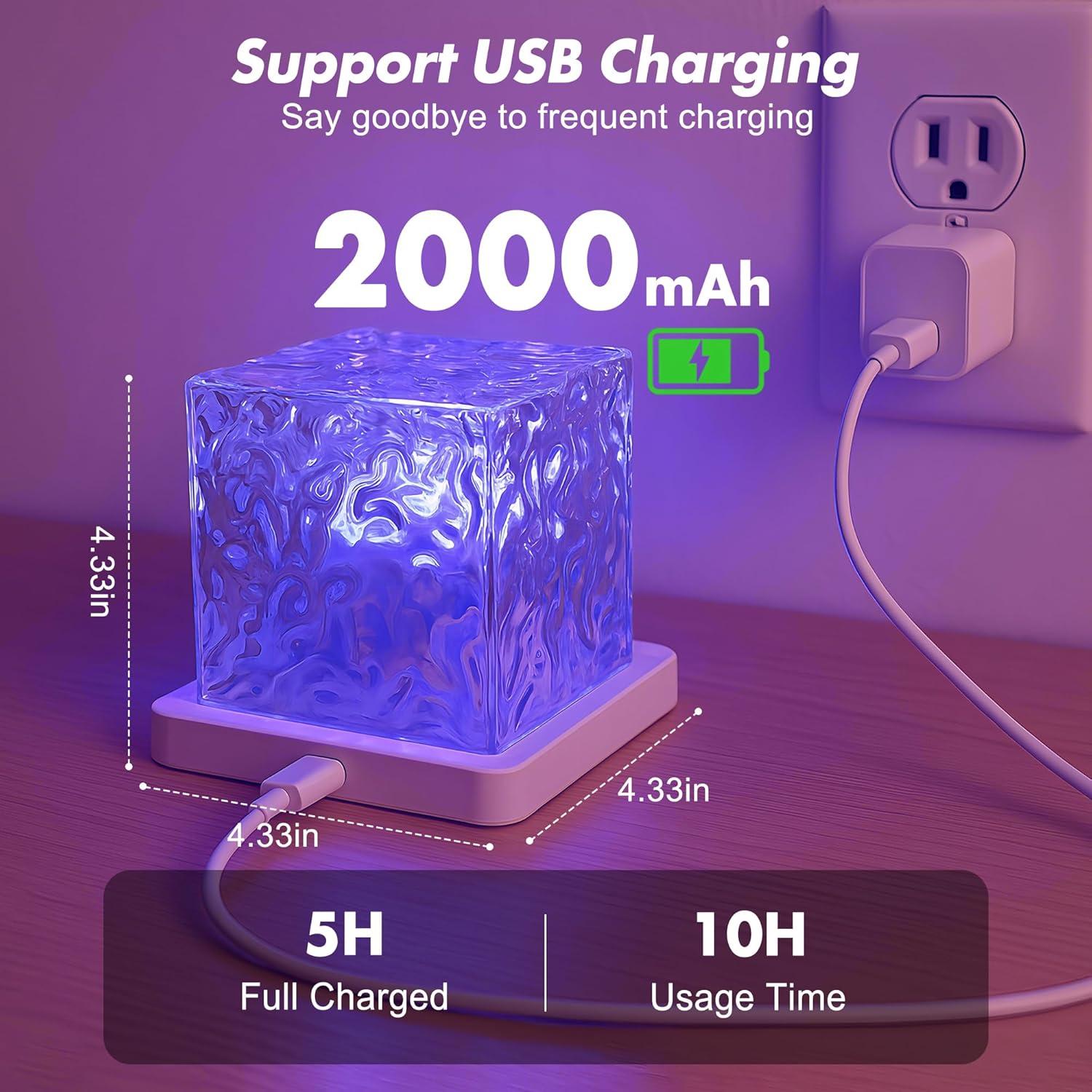 Paquete de 2 luces de ducha recargables Bgmonster 16 colores