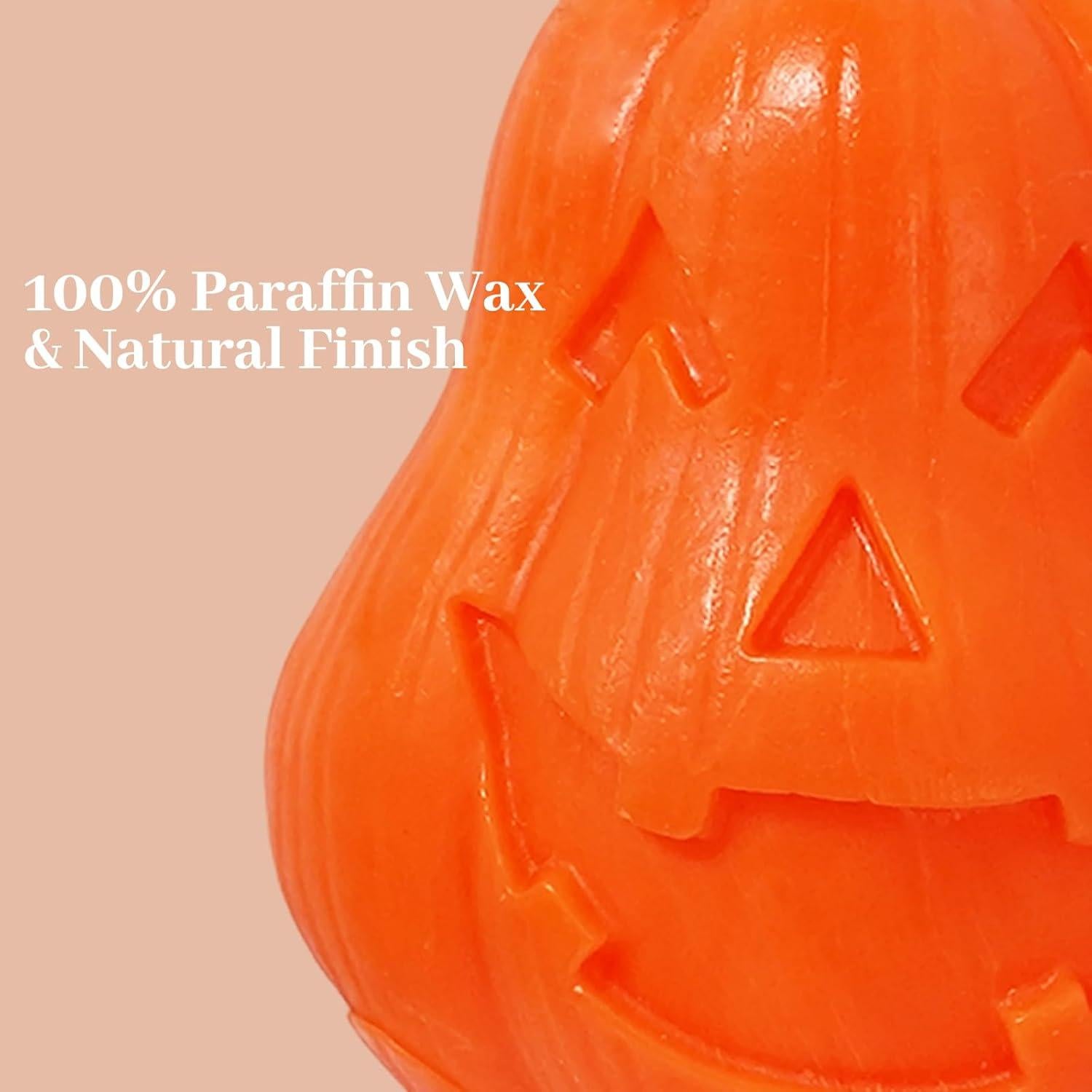 2 Velas LED Sin Llama Calabaza con Control Remoto - Decoración Halloween