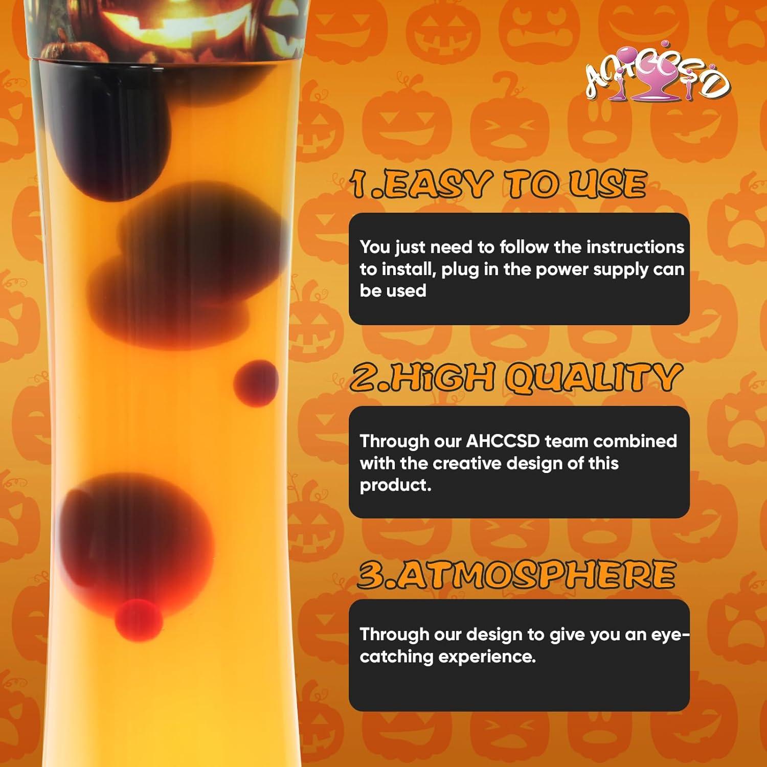 Lámpara de Magma Halloween AHCCSD 40 cm Luz Líquida Roja