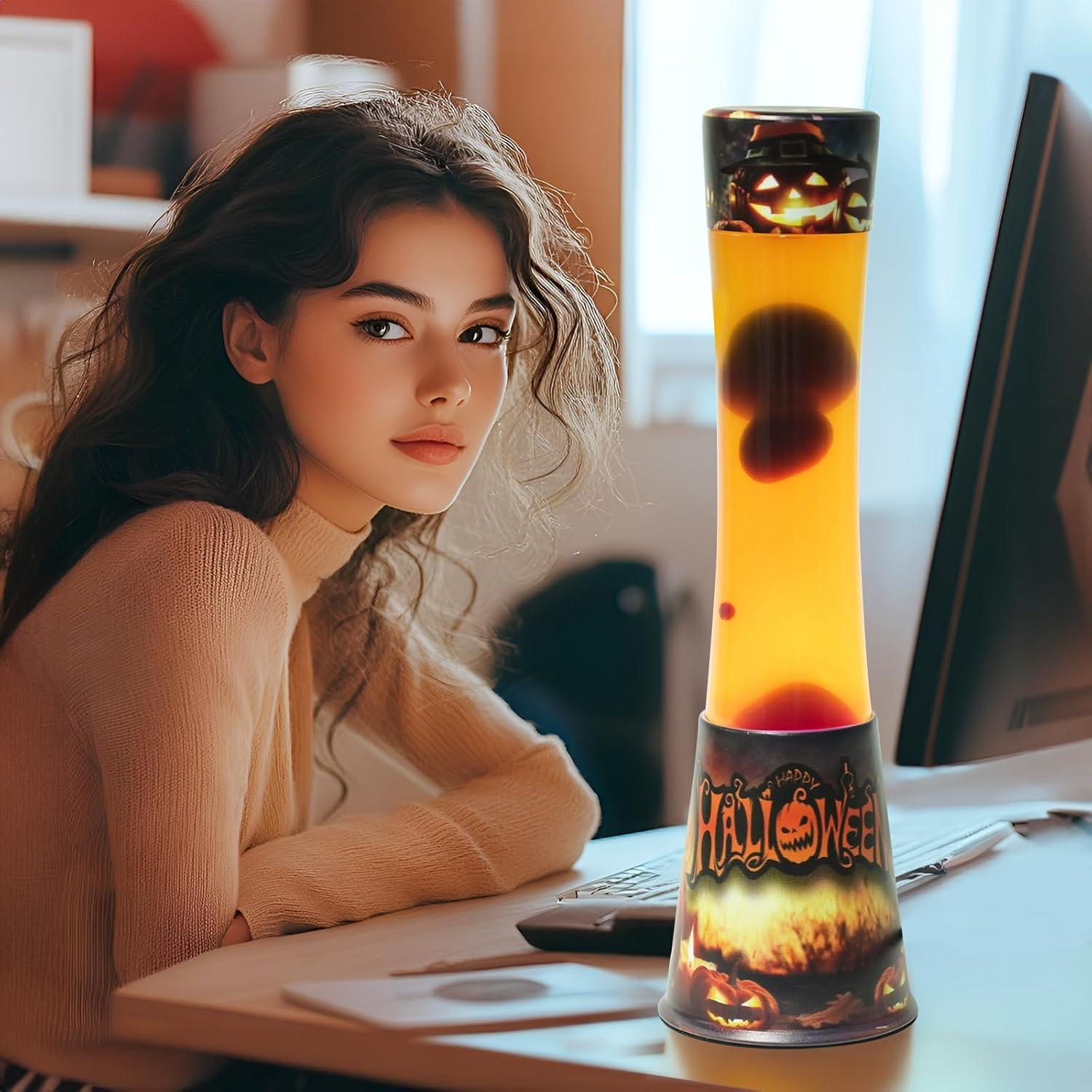 Lámpara de Magma Halloween AHCCSD 40 cm Luz Líquida Roja