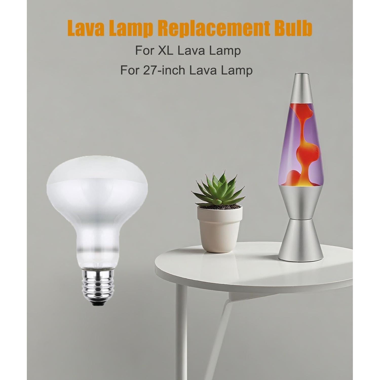 Paquete de 2 Bombillas de Lava 100W E26 para Lámpara