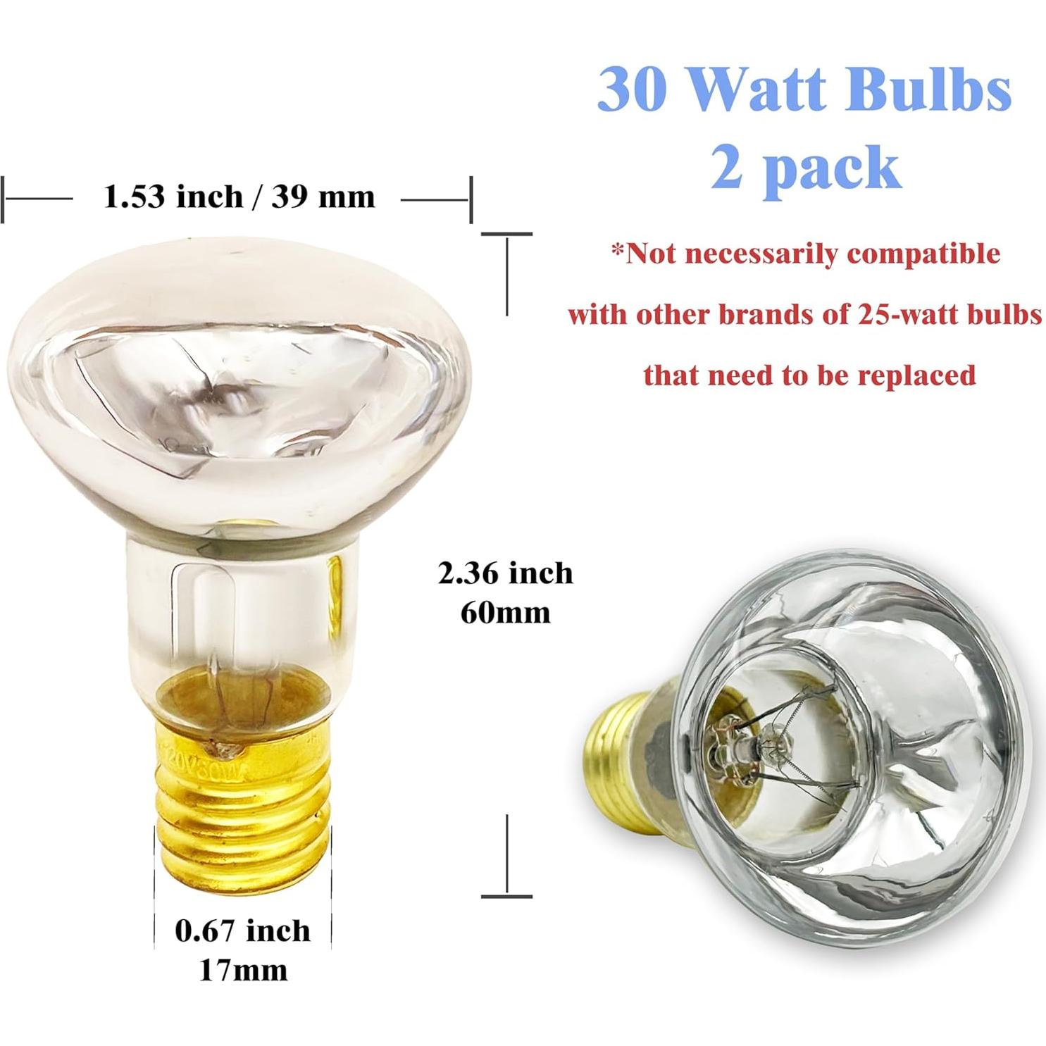 Bombillas de Reemplazo E17 R39 30W AHCCSD - Paquete de 2