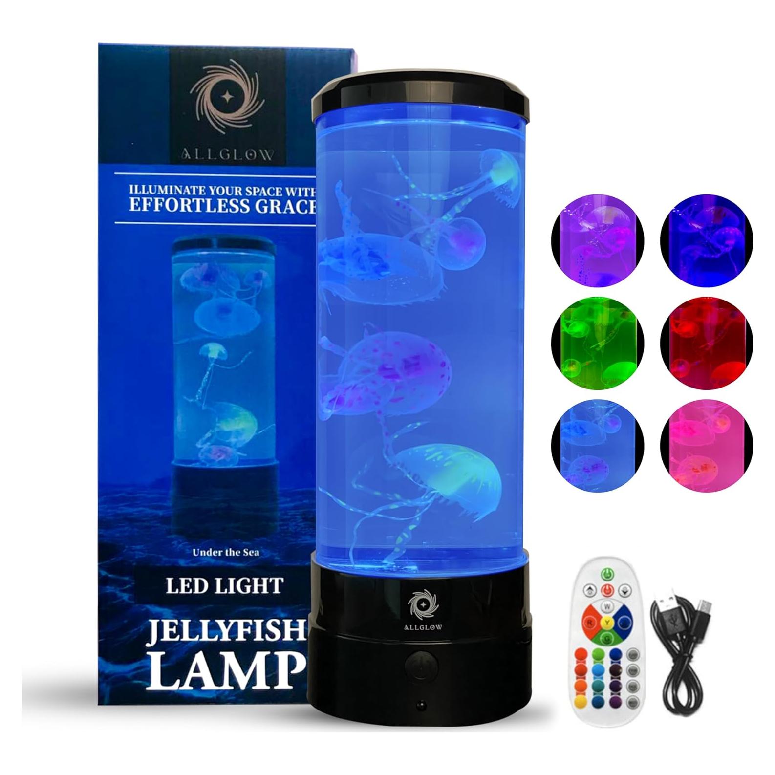 Lámpara Acuática ALLGLOW con 6 Medusas Artificiales - Luz Cambiante