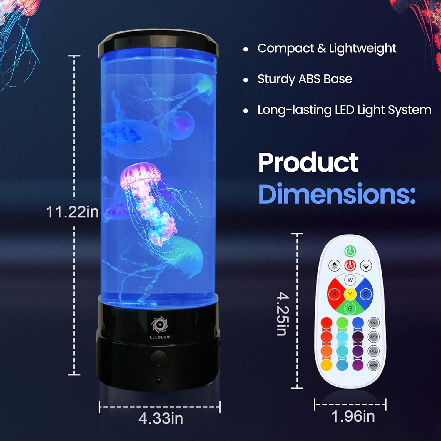Lámpara Acuática ALLGLOW con 6 Medusas Artificiales - Luz Cambiante