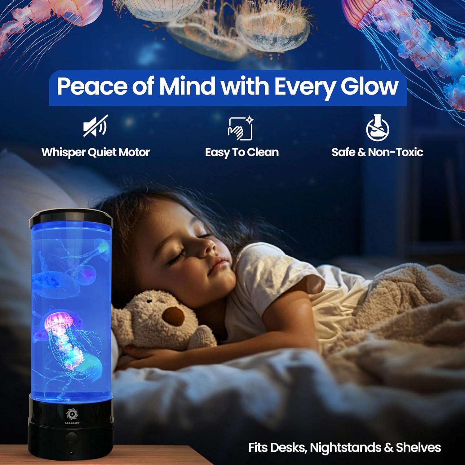 Lámpara Acuática ALLGLOW con 6 Medusas Artificiales - Luz Cambiante