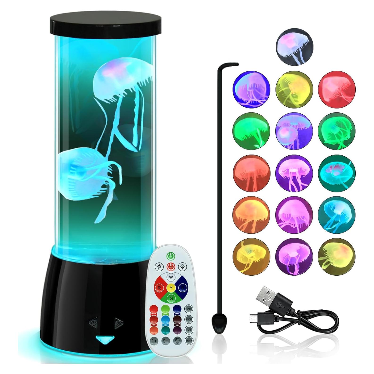 Lámpara de Medusas LED RGB LEDHOLYT 10.5x26.5cm Control Remoto