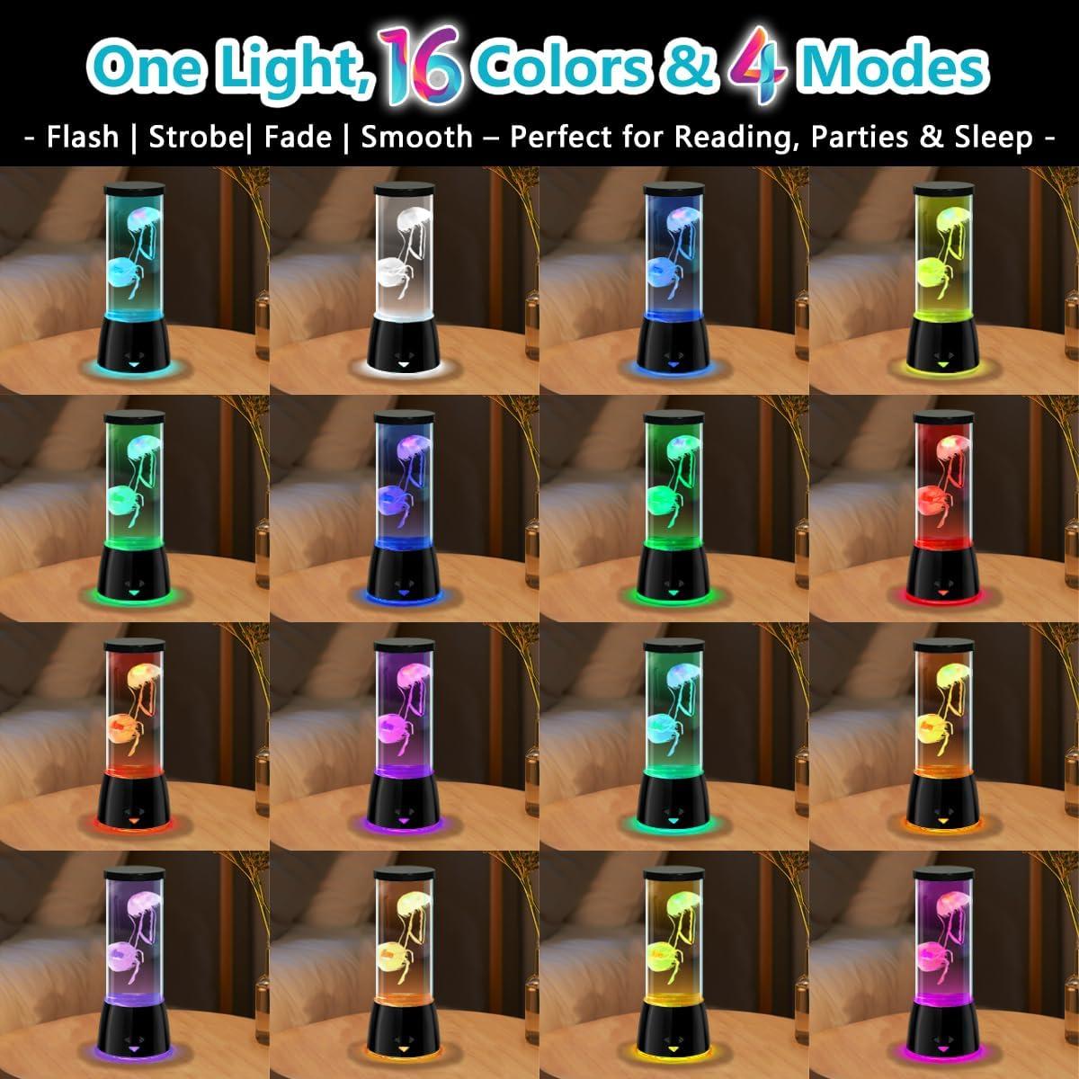 Lámpara de Medusas LED RGB LEDHOLYT 10.5x26.5cm Control Remoto