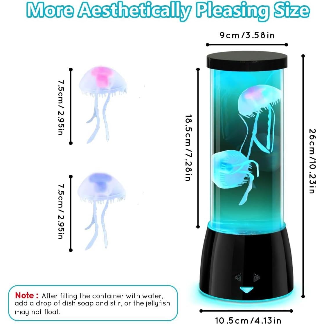 Lámpara de Medusas LED RGB LEDHOLYT 10.5x26.5cm Control Remoto