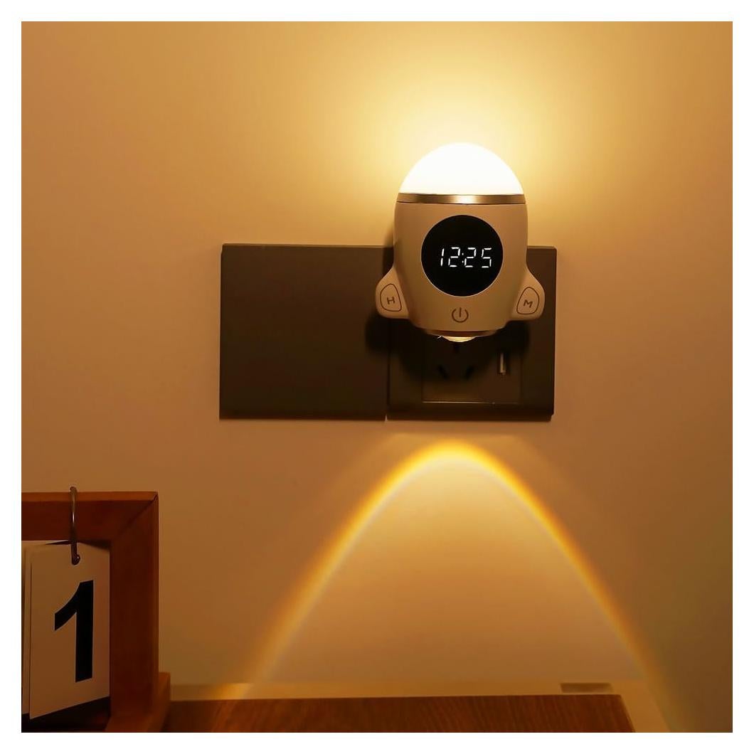 Luz Nocturna QANYI Cohete Espacial LED Recargable 9.1cm