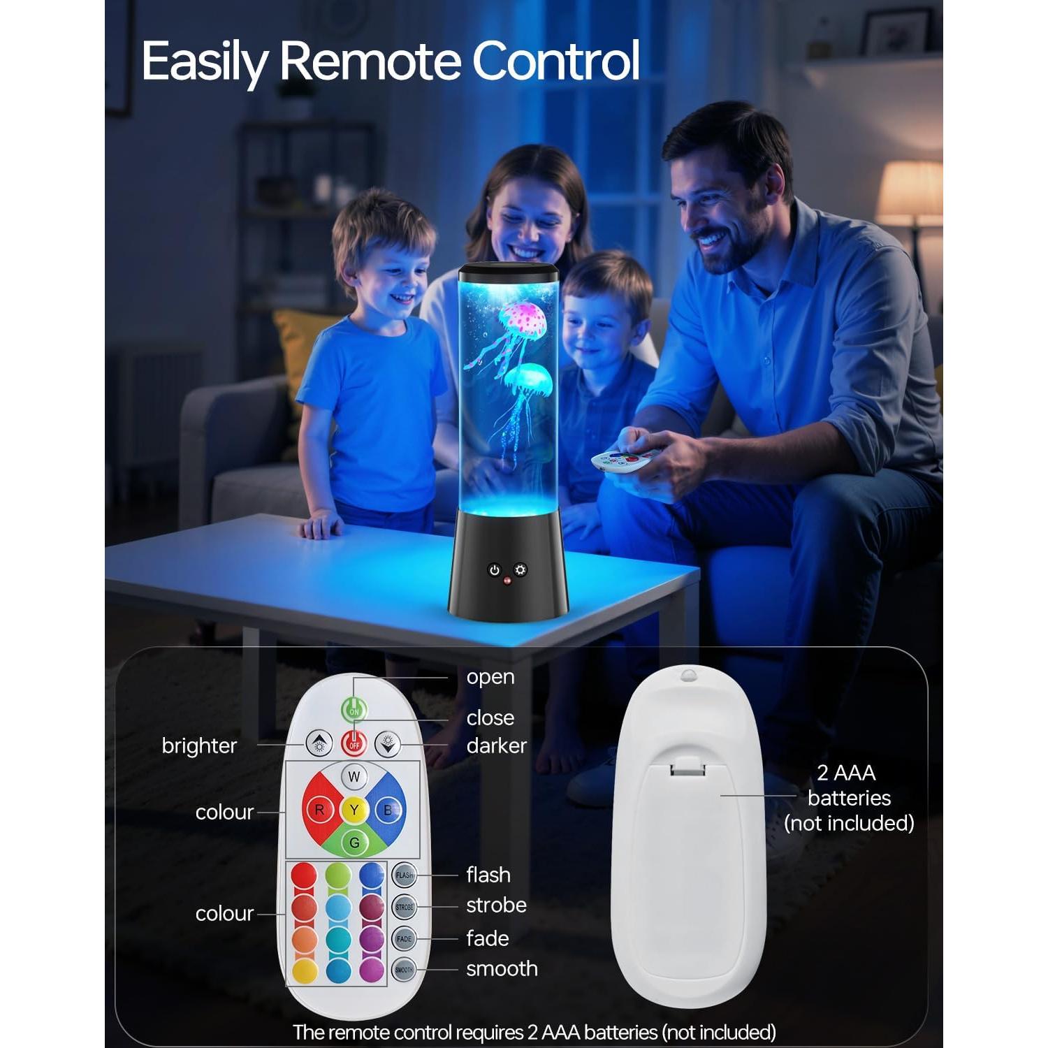 Lámpara de Medusas Bodami con Control Remoto - Luz Nocturna 30cm