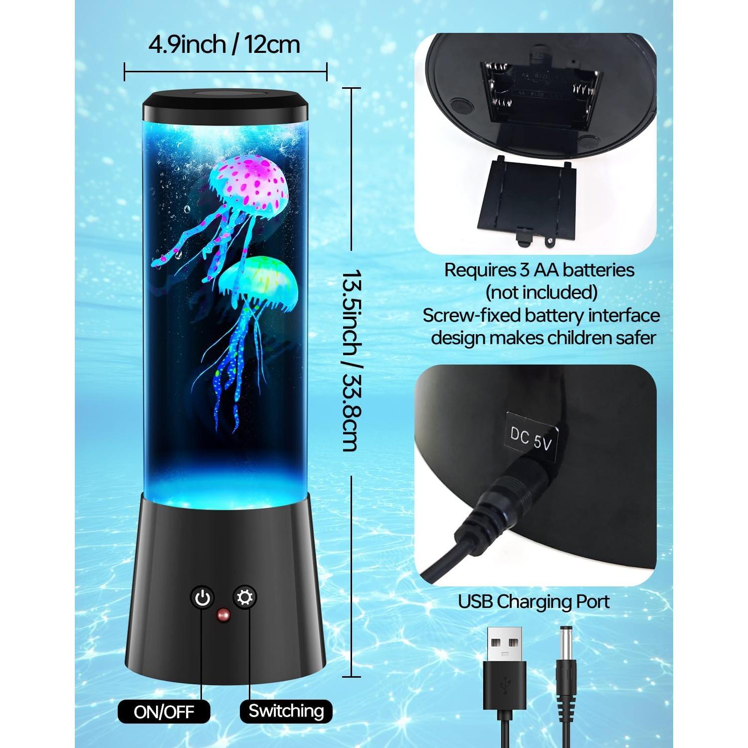 Lámpara de Medusas Bodami con Control Remoto - Luz Nocturna 30cm