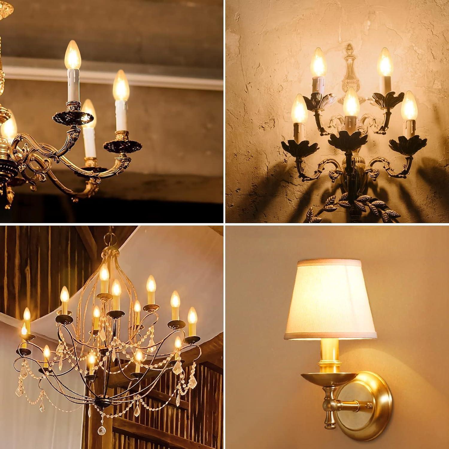 Bombillas LED F15 BRIMAX 4W E26 2700K Blanco Cálido - Paquete de 4