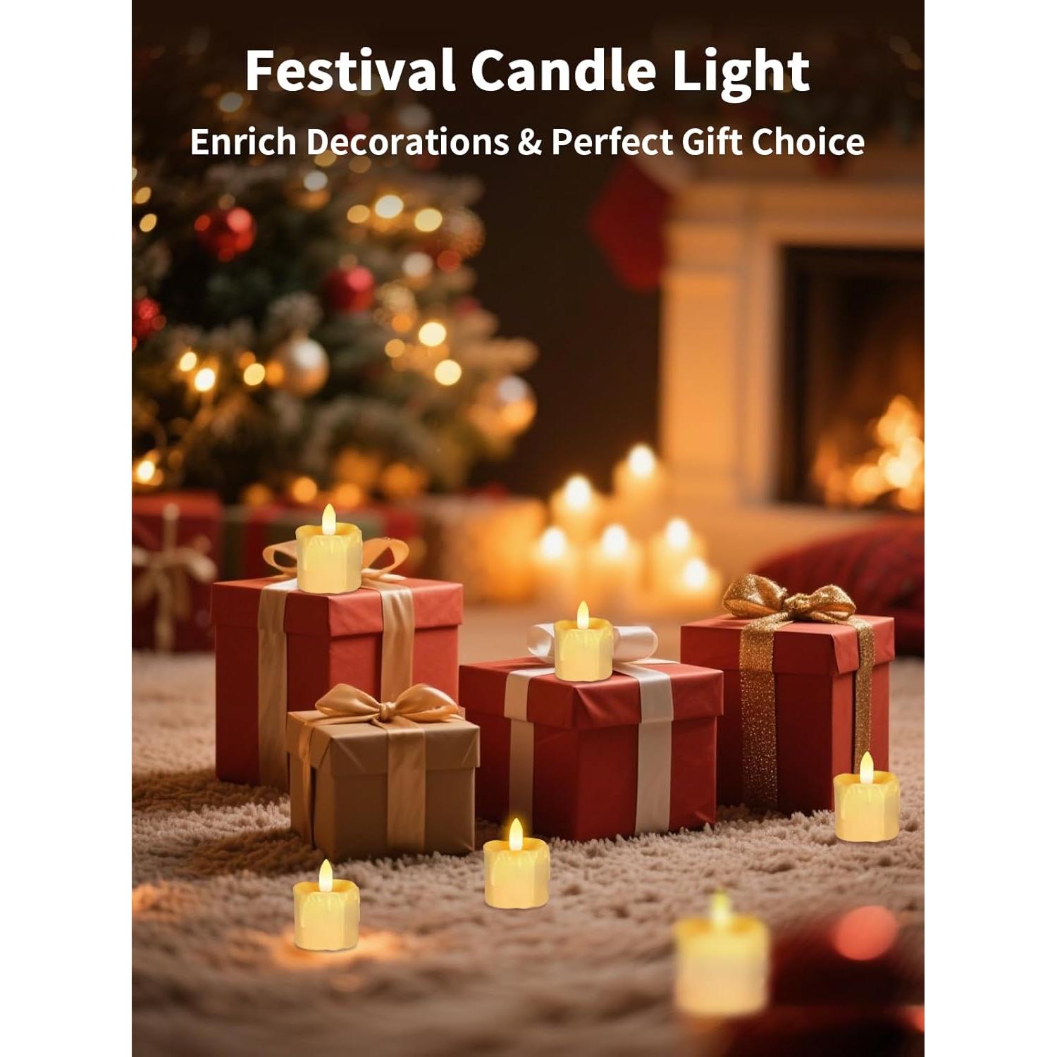 Velas de té recargables PIDZPOW con control remoto - 6 unidades