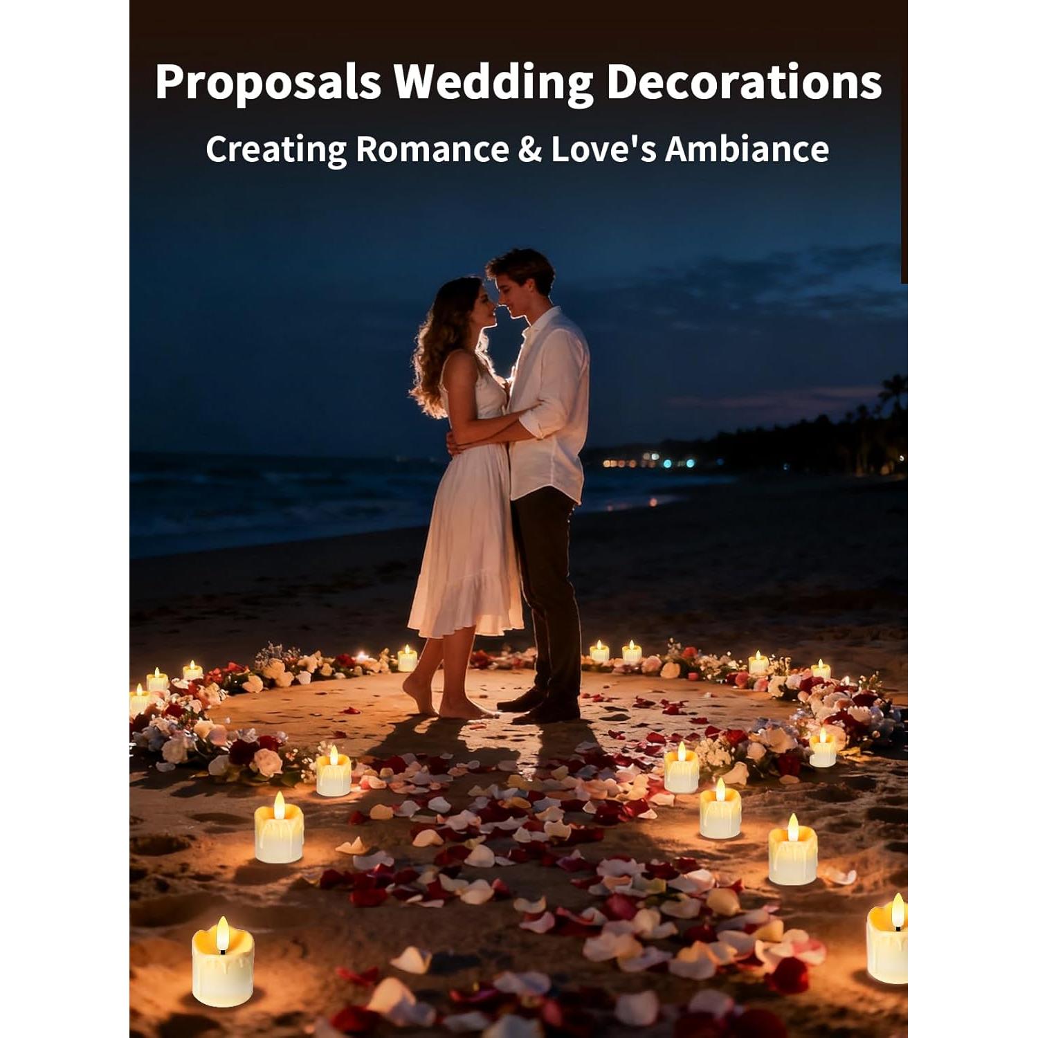 Velas de té recargables PIDZPOW con control remoto - 6 unidades