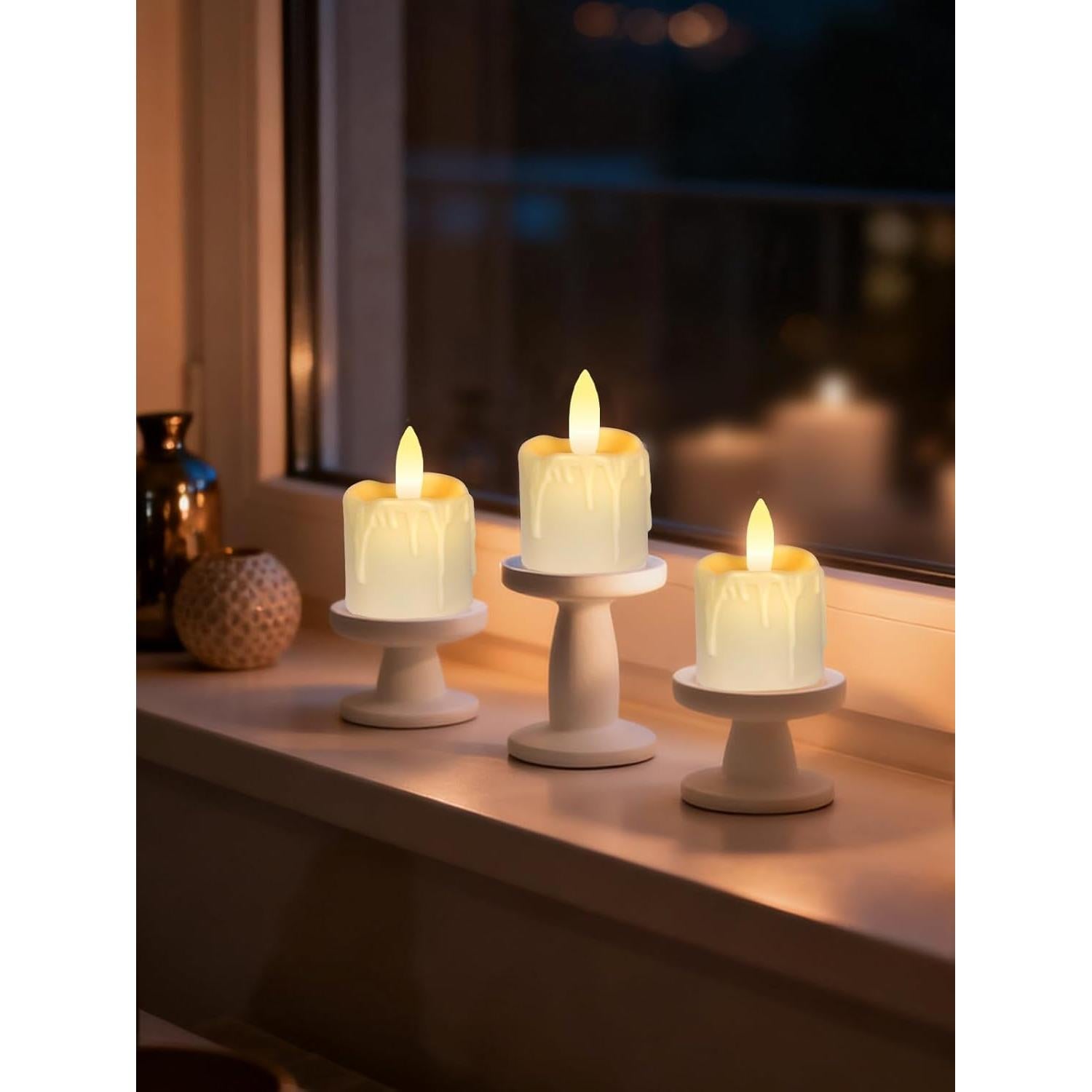 Velas de té recargables PIDZPOW con control remoto - 6 unidades