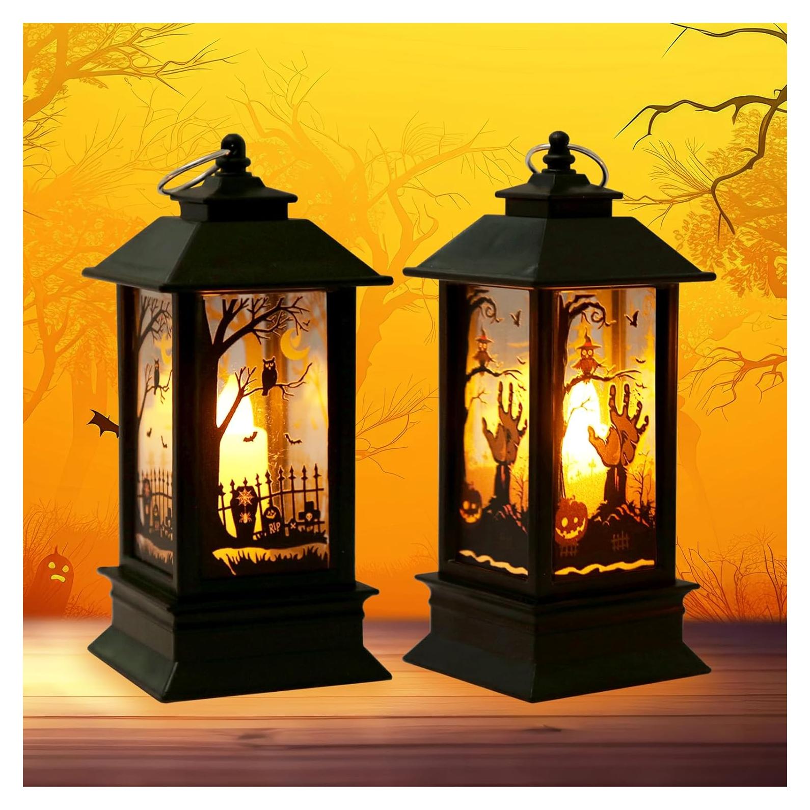 2 Linternas Decorativas de Halloween Hying 13 cm con Luz