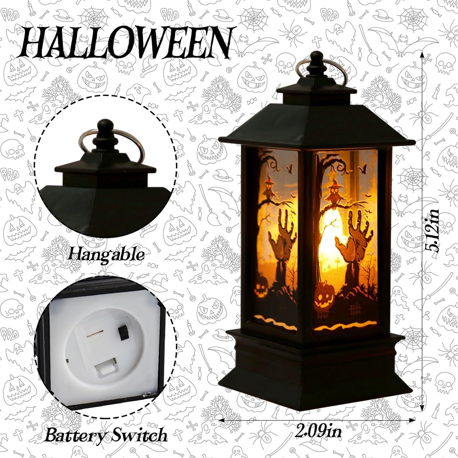 2 Linternas Decorativas de Halloween Hying 13 cm con Luz