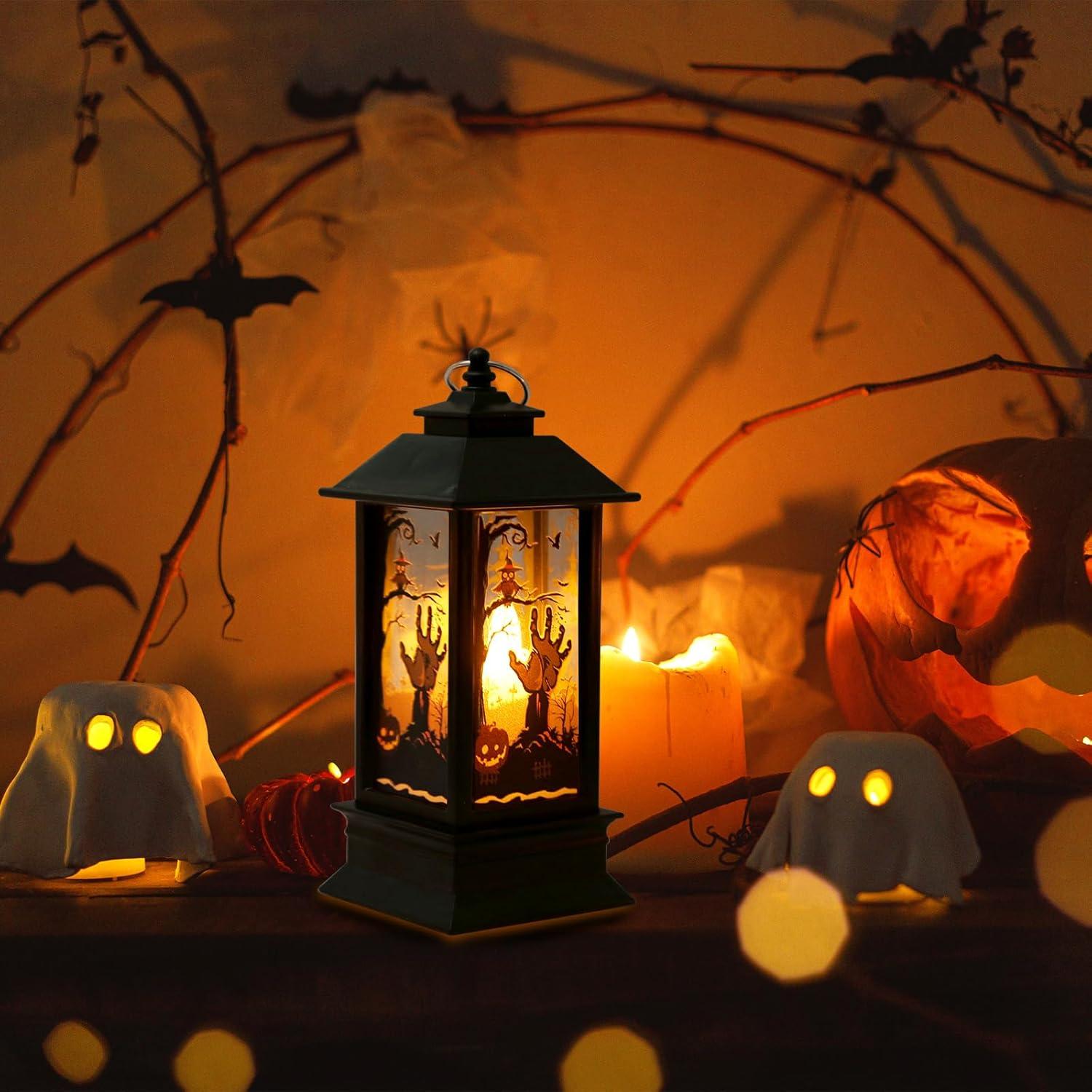 2 Linternas Decorativas de Halloween Hying 13 cm con Luz
