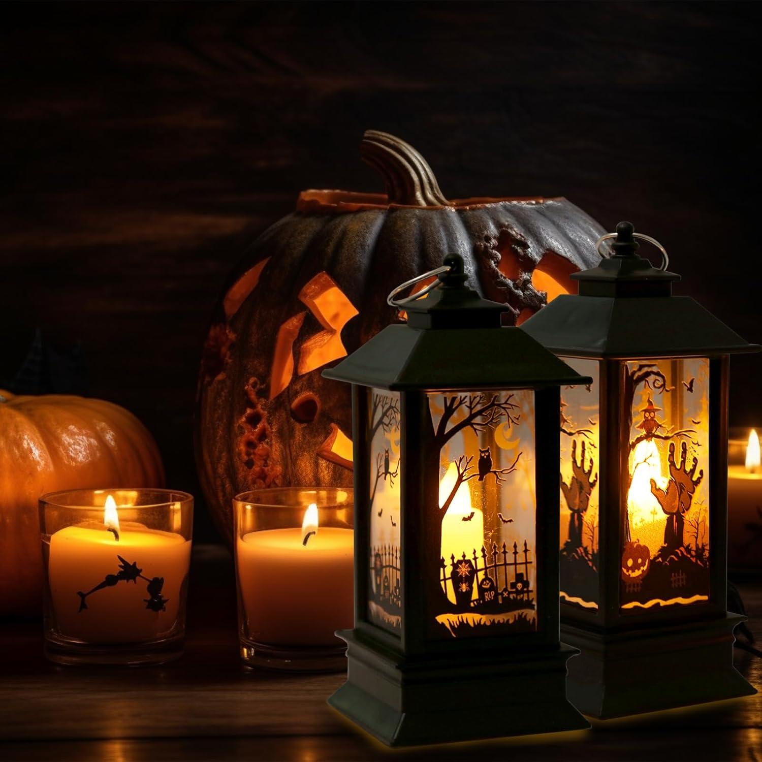 2 Linternas Decorativas de Halloween Hying 13 cm con Luz