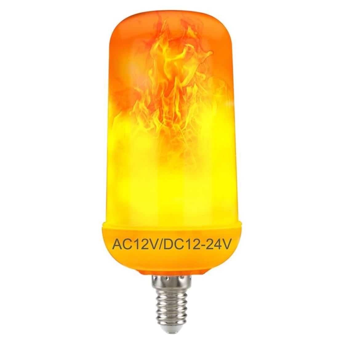 Bombilla LED E12 6W Naranja Parpadeante 12V para Faroles