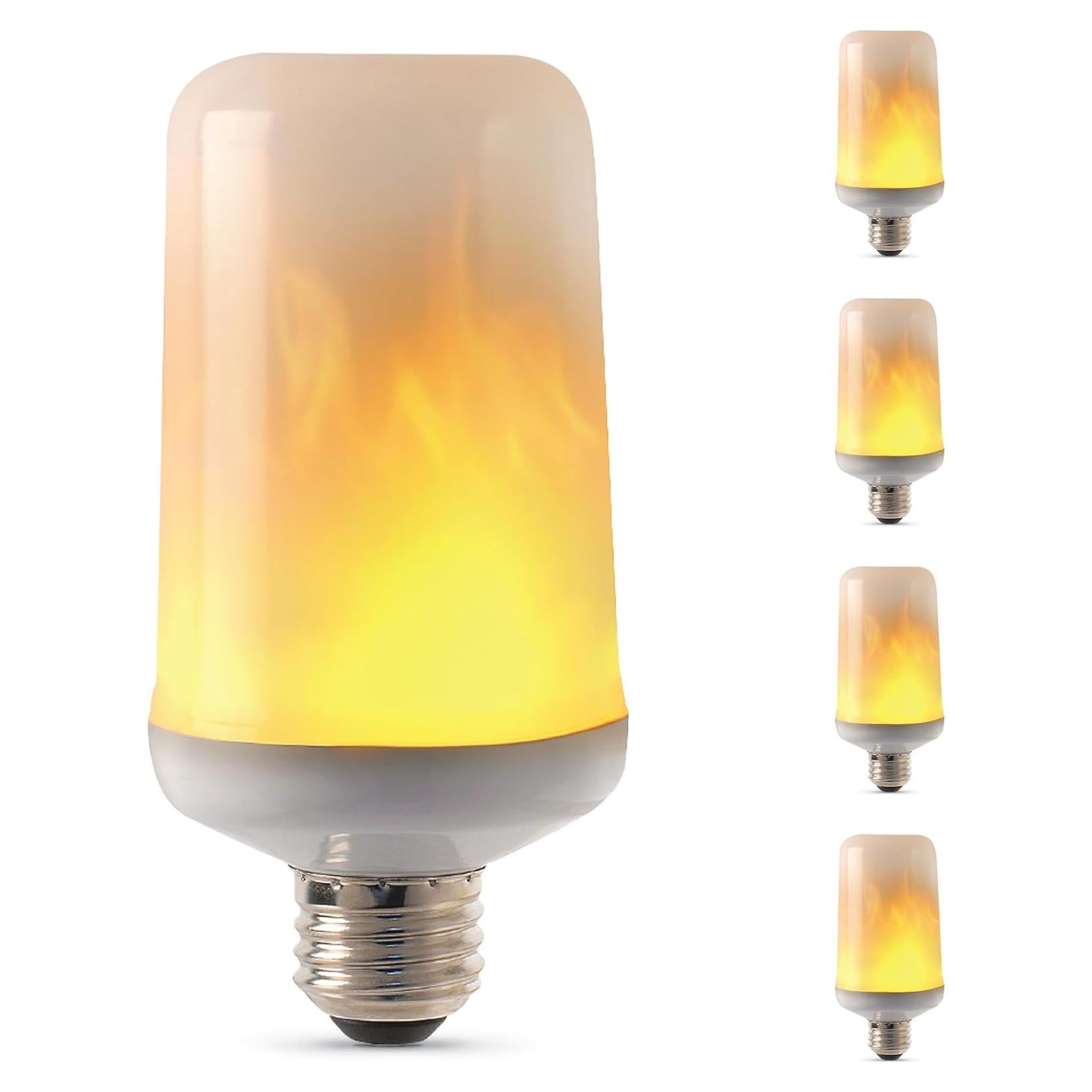 Bombilla LED E26 Feit Electric 3W Efecto Llama 1500K 4 Piezas