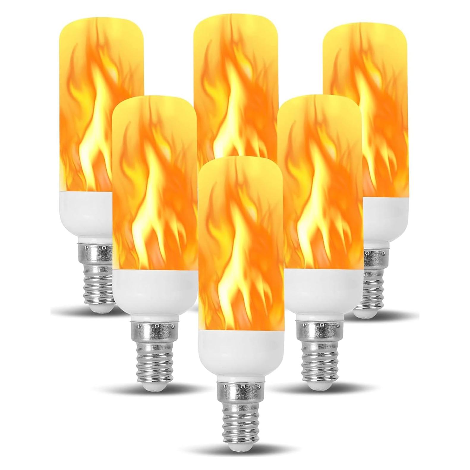 Bombilla LED E12 Efecto Llama Parpadeante 3W 110mm 120V 240V