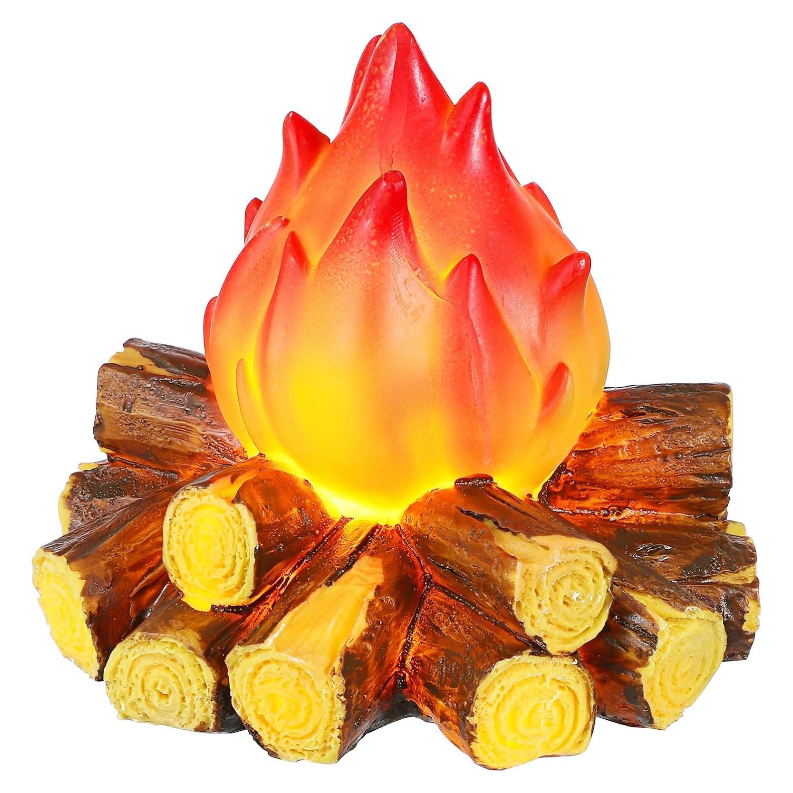 Lámpara LED Falsa de Campfire AABOOFAN 12.45x12.29cm Efecto Llama