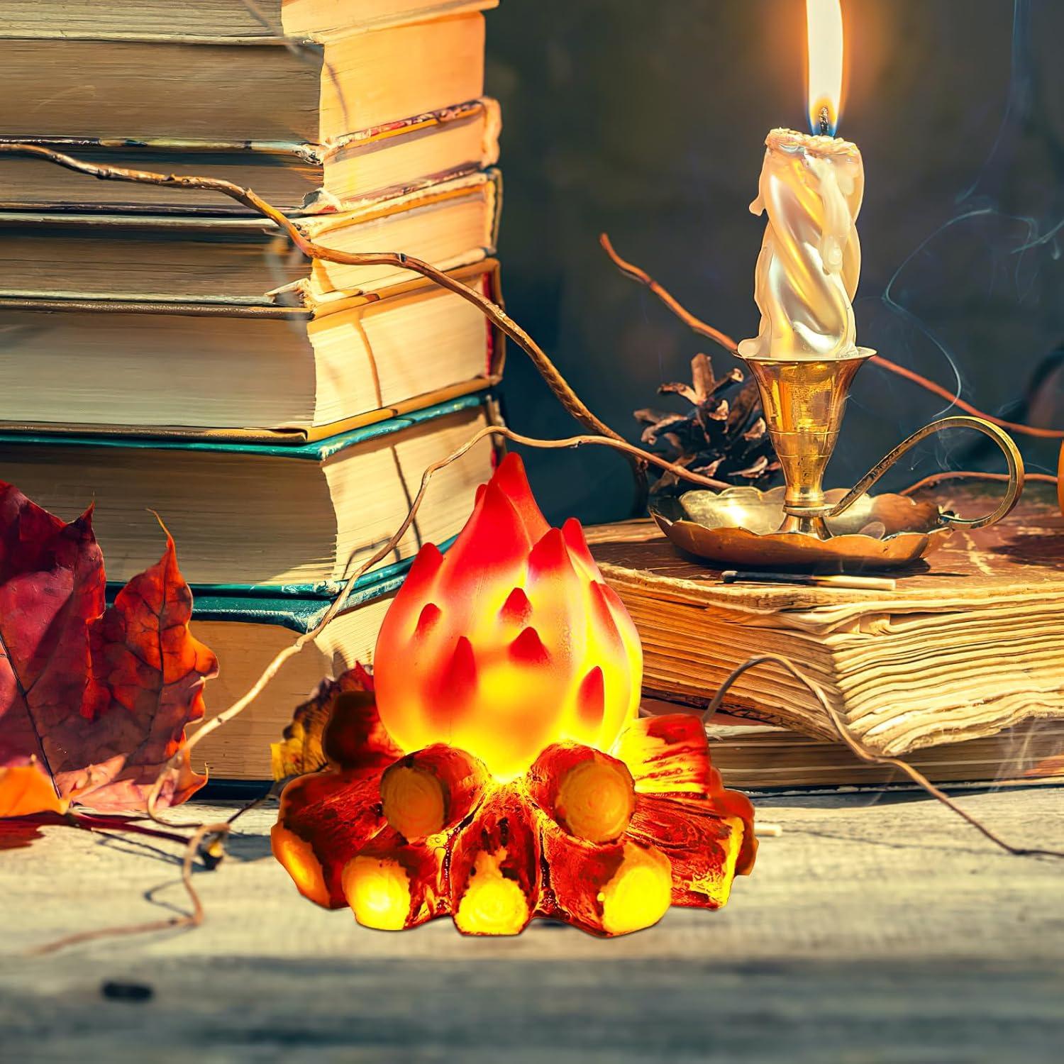 Lámpara LED Falsa de Campfire AABOOFAN 12.45x12.29cm Efecto Llama