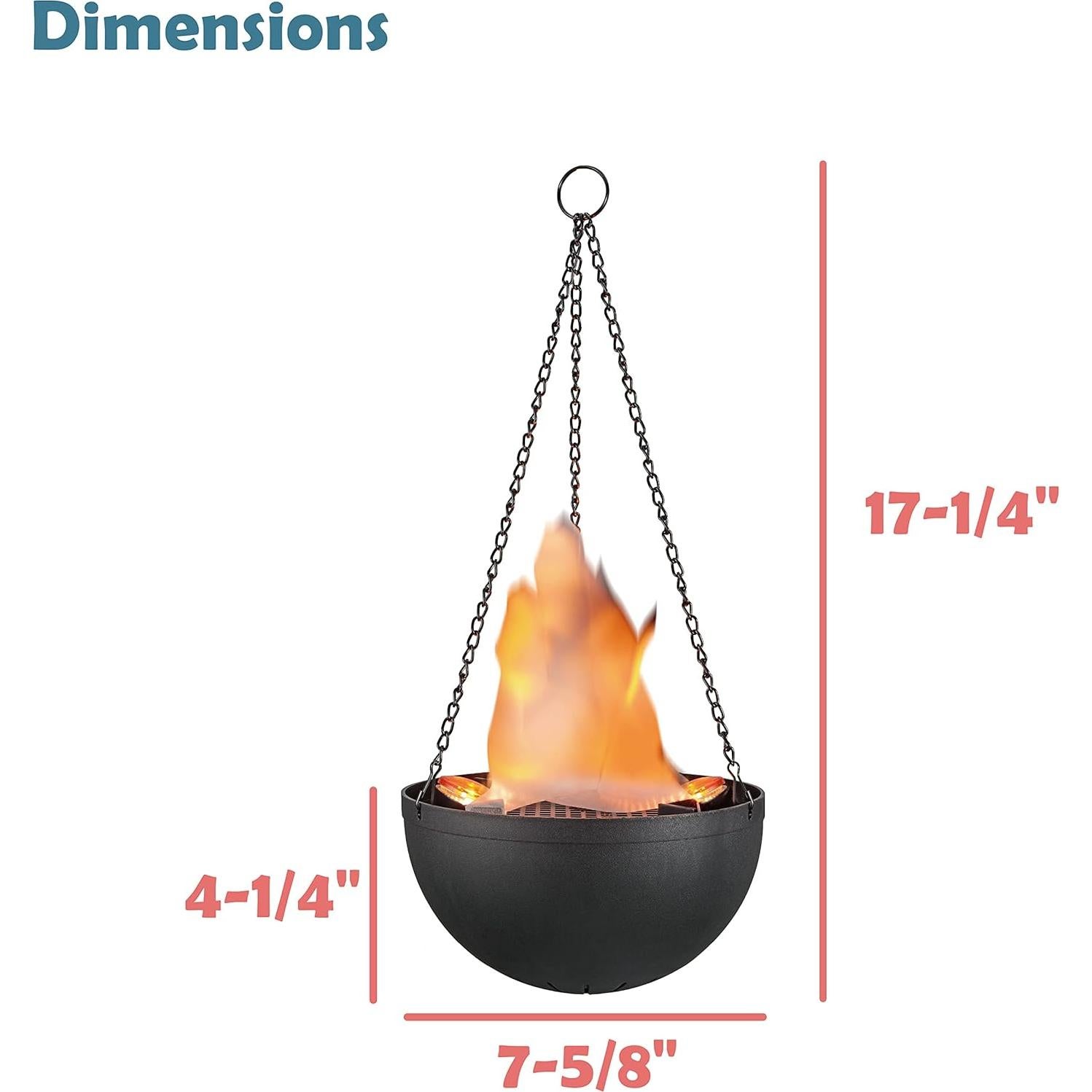 Prop de Luz de Llama Colgante Aspen Creative 61168-02-1 Ámbar