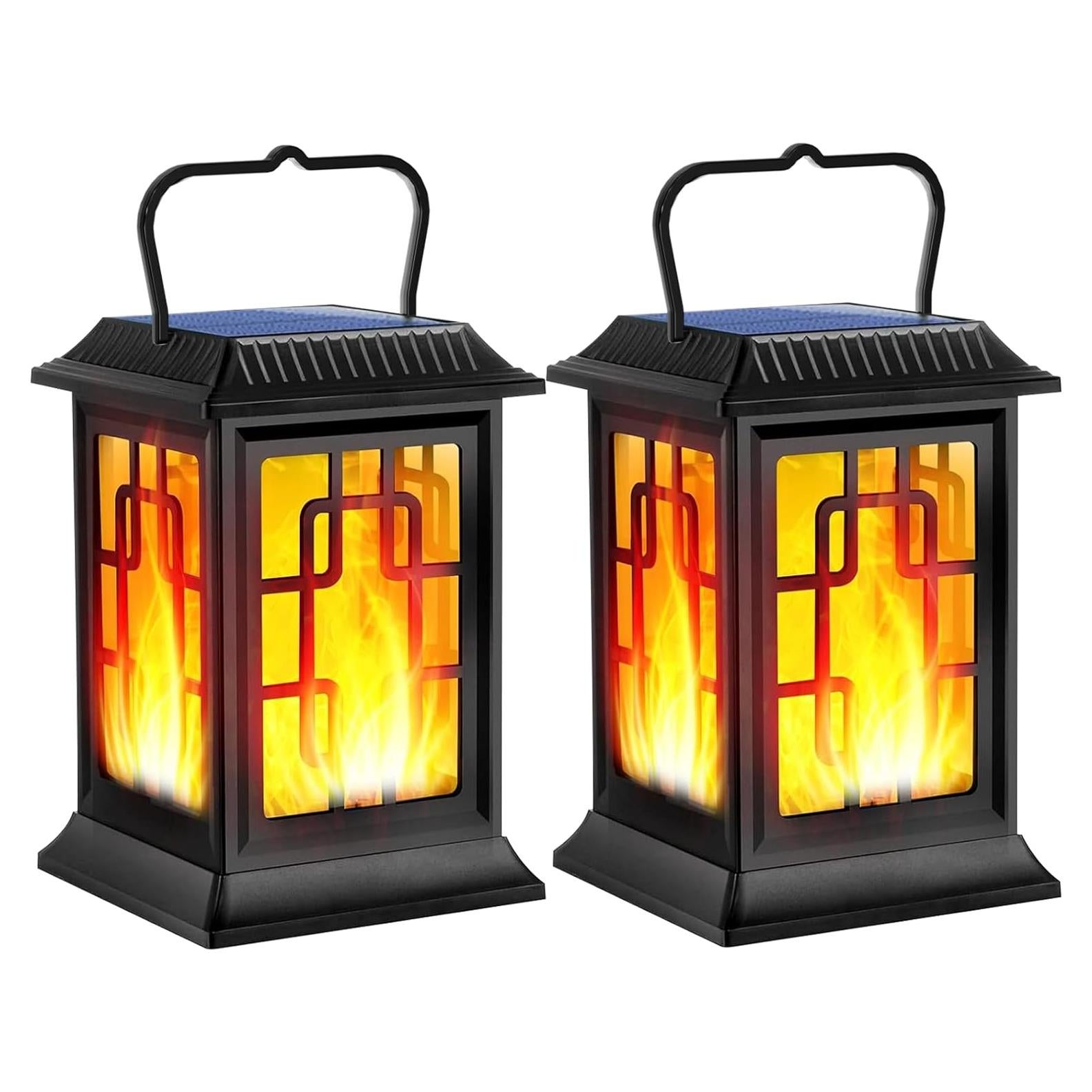 Linternas Solares Impermeables Ollivage 2 Paquete LED Llama