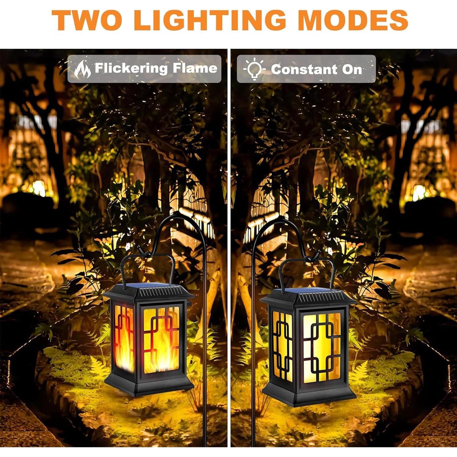 Linternas Solares Impermeables Ollivage 2 Paquete LED Llama