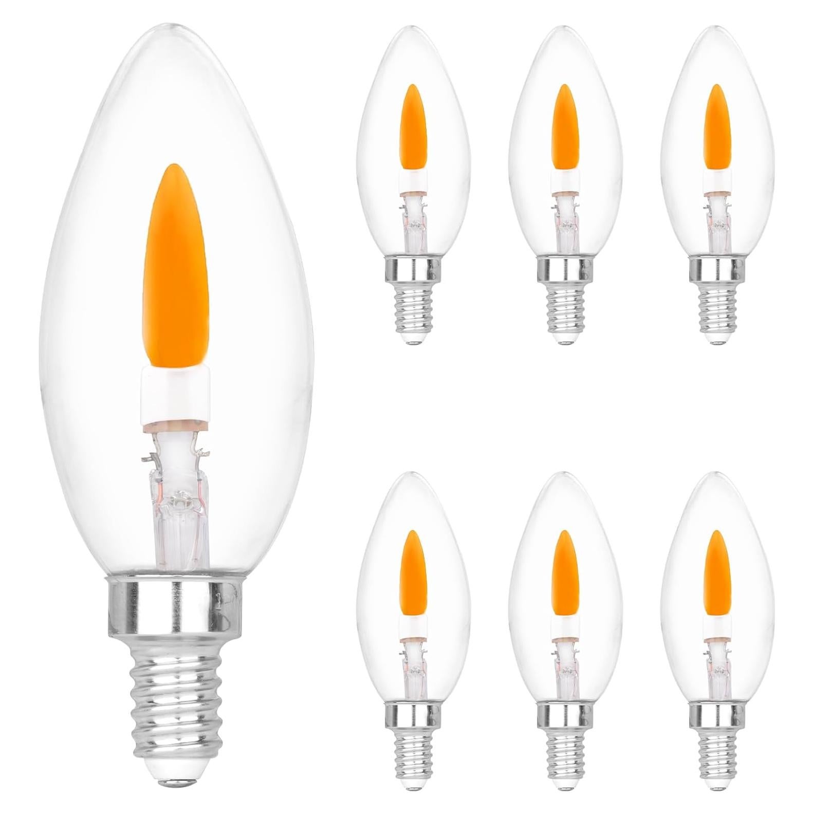 Bombillas E12 de Llama Parpadeante HEWA-Tech C35 - Paquete de 6