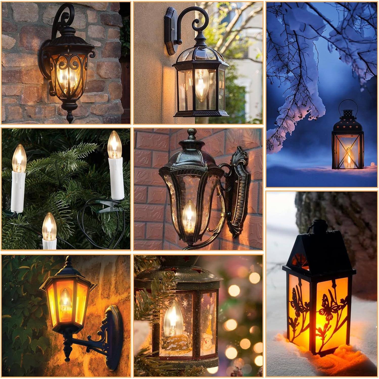 Bombillas E12 de Llama Parpadeante HEWA-Tech C35 - Paquete de 6