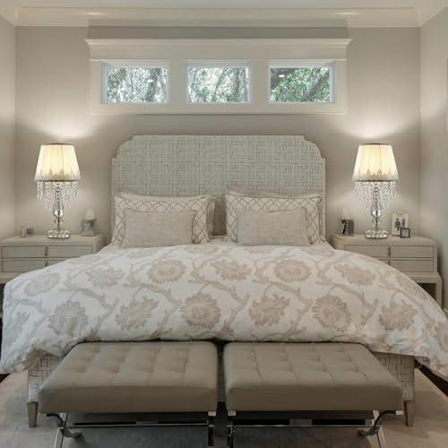 Juego de 2 Lámparas de Mesa de Cristal Moooni Regulables 32.5x58cm