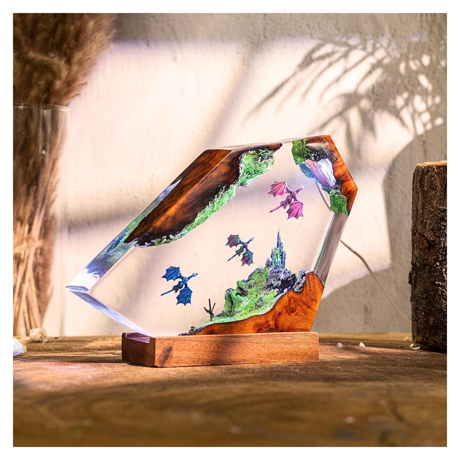 Lámpara de Resina Dragón LIGH9LAMP 16 Colores LED USB