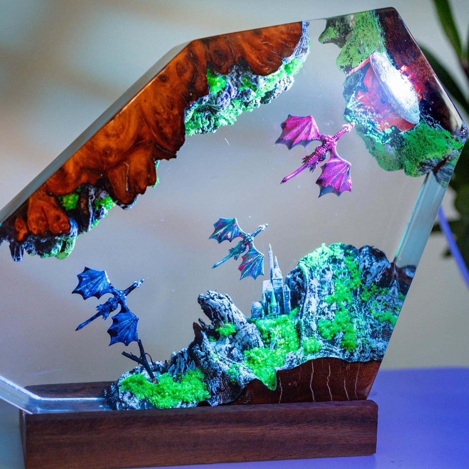 Lámpara de Resina Dragón LIGH9LAMP 16 Colores LED USB