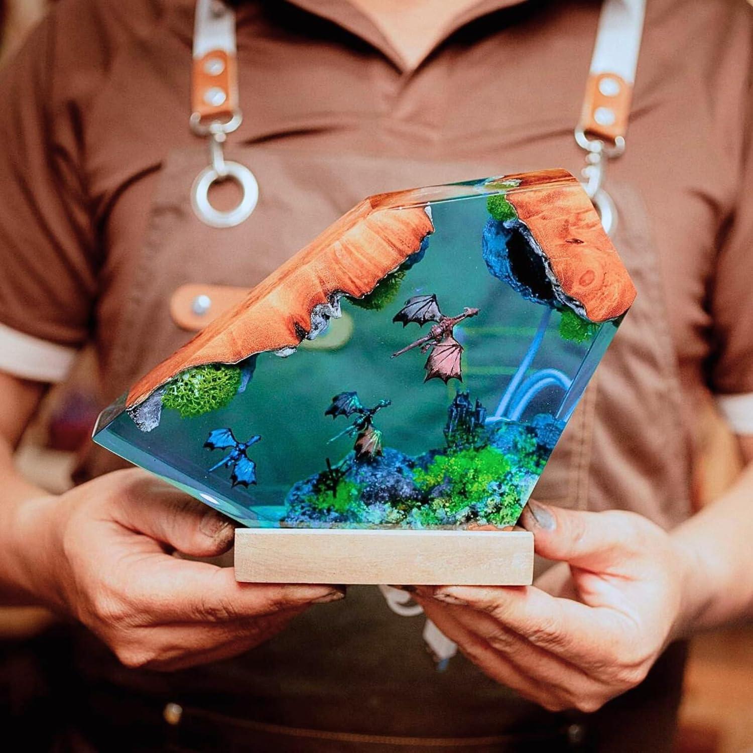 Lámpara de Resina Dragón LIGH9LAMP 16 Colores LED USB