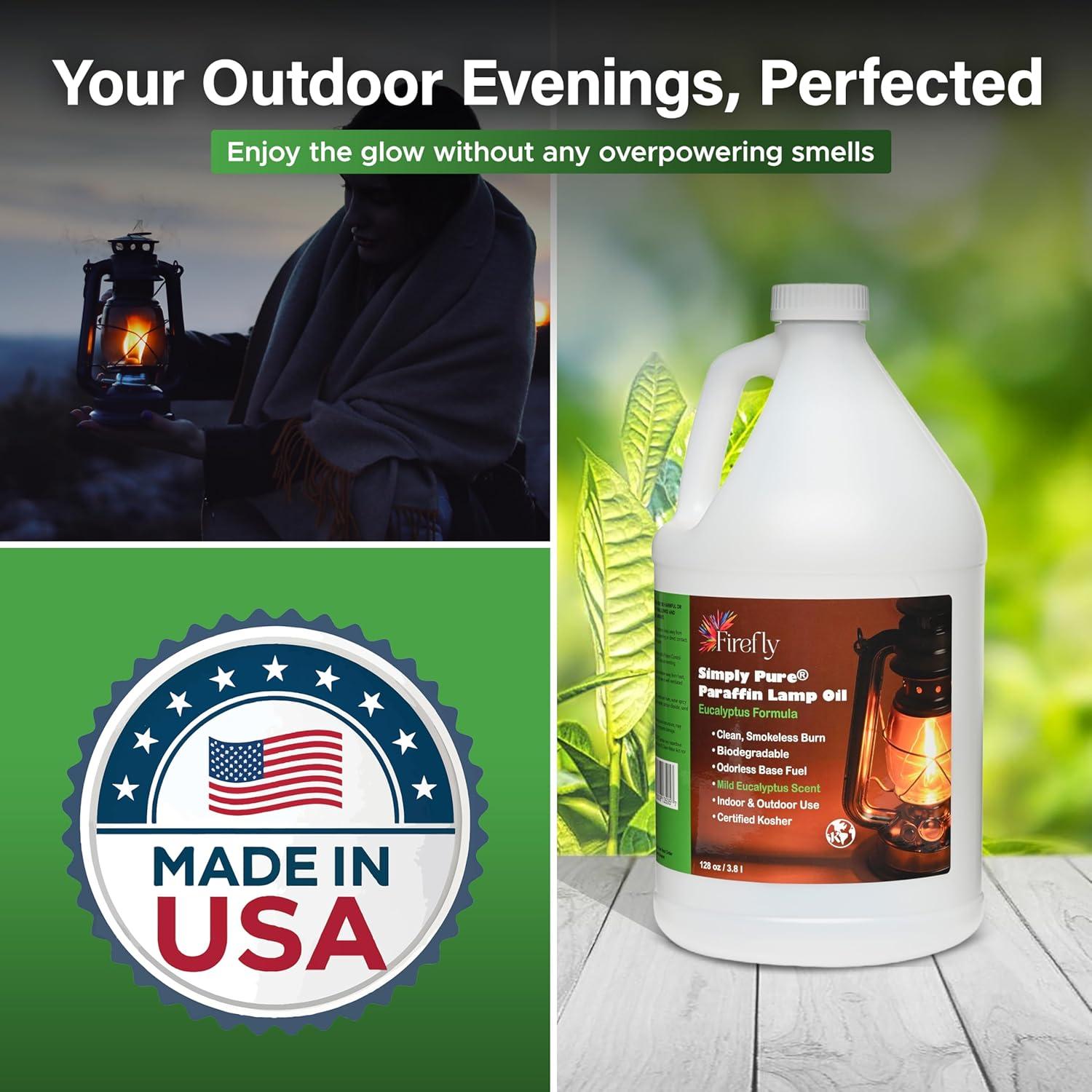 Aceite de lámpara de parafina kosher Firefly Eucalipto 3.79L