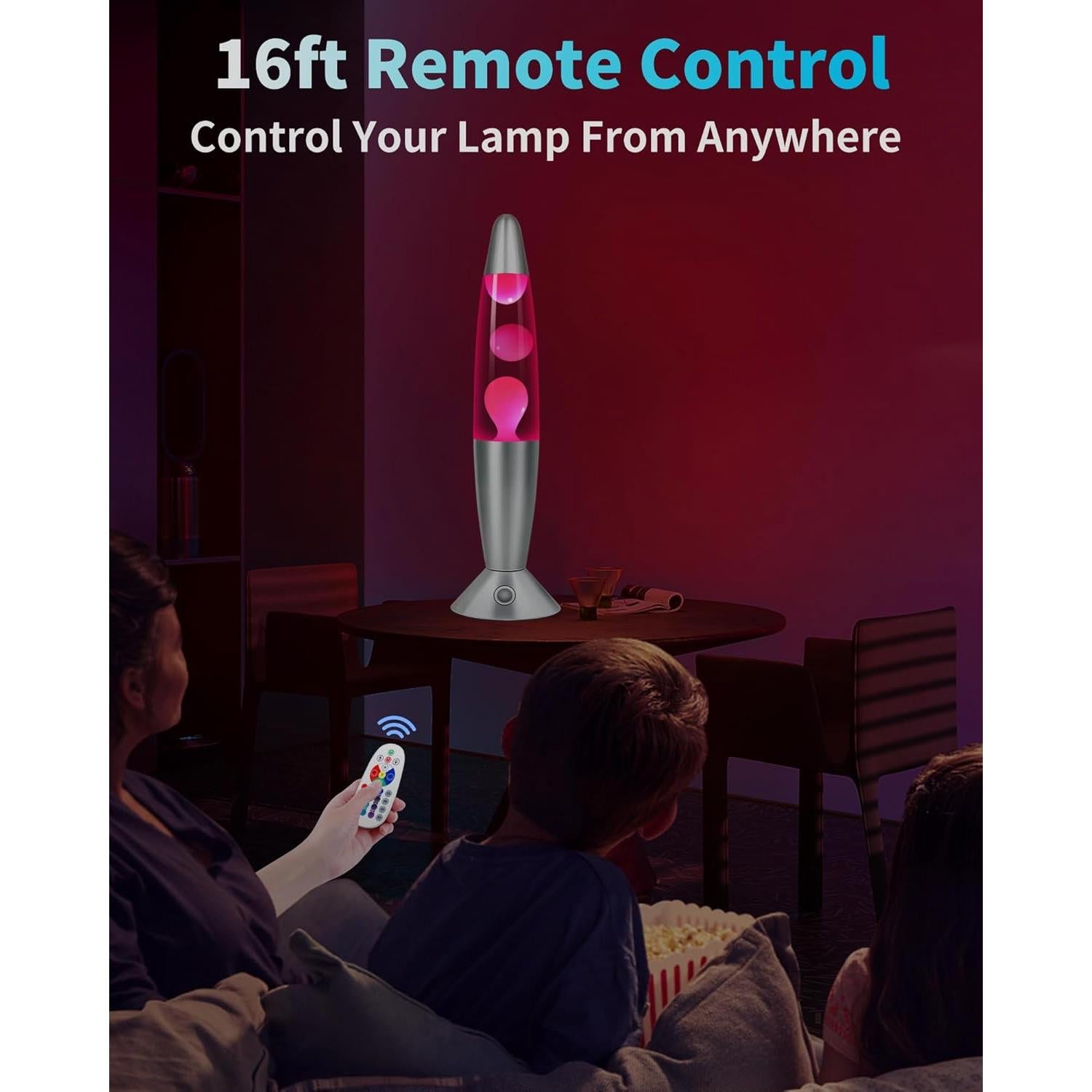 Lámpara de Movimiento Líquido LED Elomavapa 33 cm Rosa 17 Colores