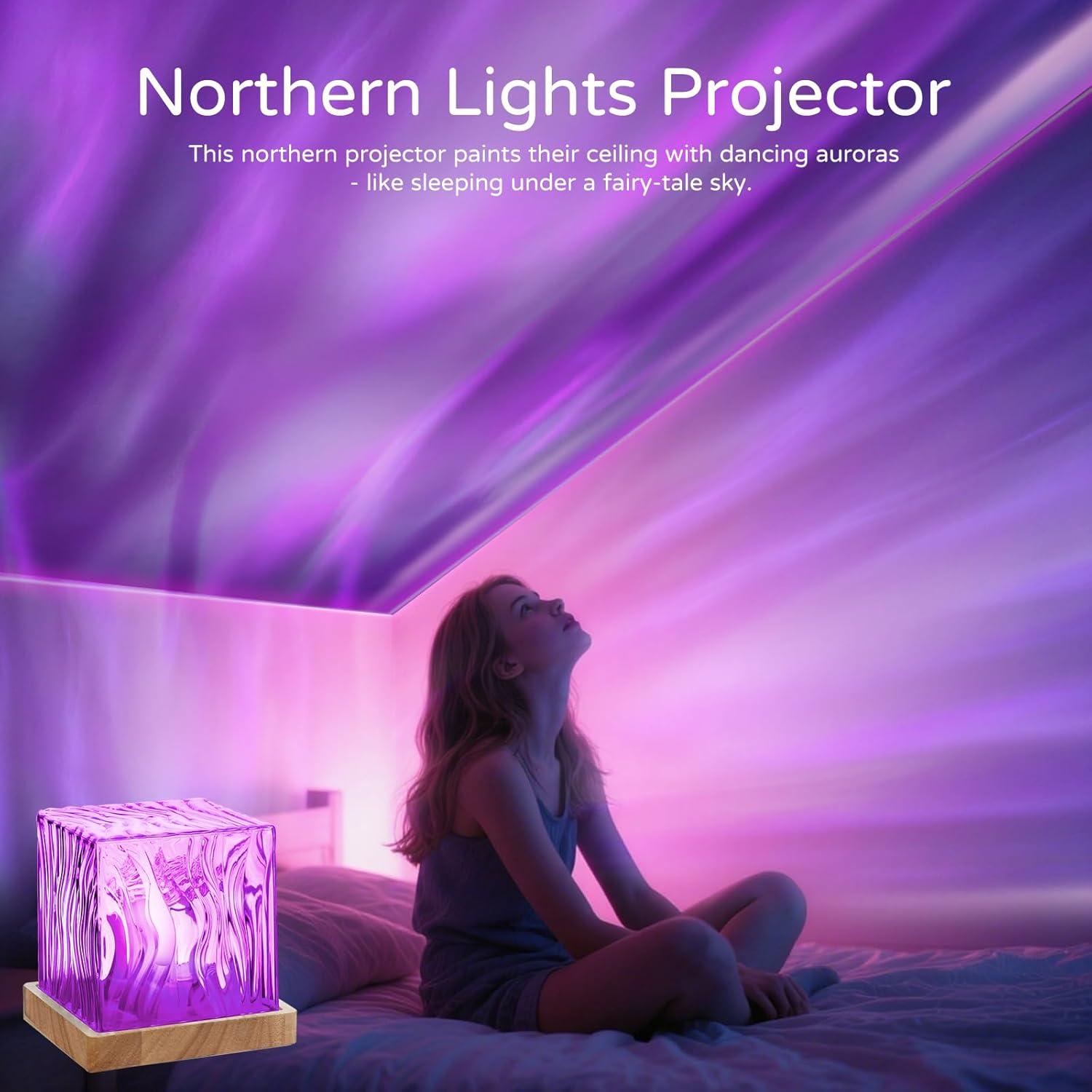 Proyector de Auroras Boreales Luminorthe Cube 11.4cm Recargable