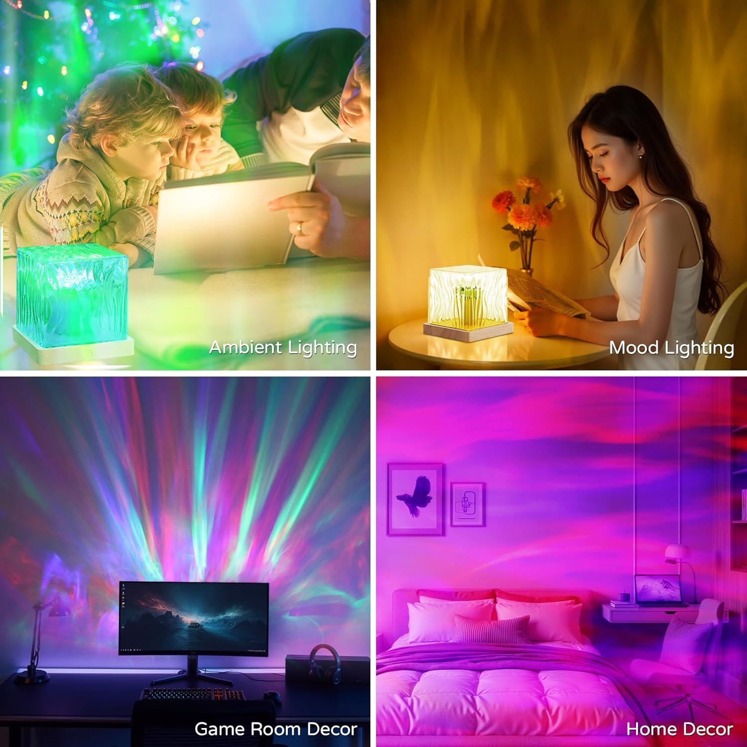 Proyector de Auroras Boreales Luminorthe Cube 11.4cm Recargable